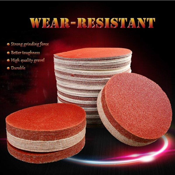 75 mm slibeskiver rundt sandpapir 80/100/180/240/600/800/1000/1200/2000/3000 (100 stk.)
