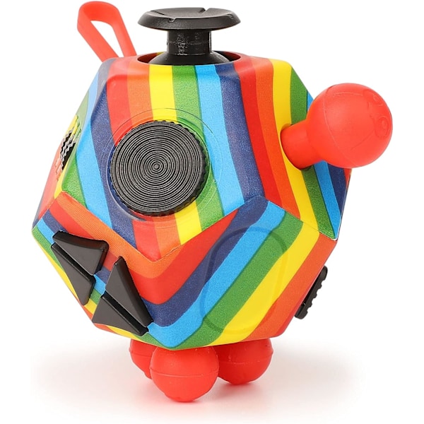 Stressavlastande leksak Fidget Cube Toy 12 sidor Ångestuppmärksamhet Lindra stress Dekompressionskub Fingerleksak
