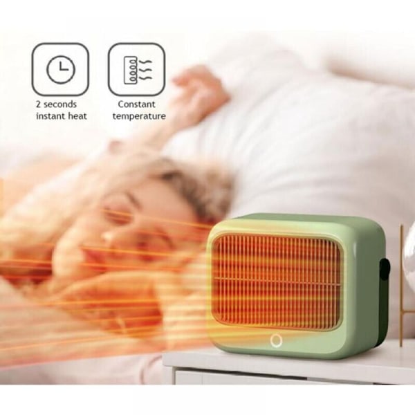 Mini keramisk radiator 1200W - stillegående, 2 varmemoduser