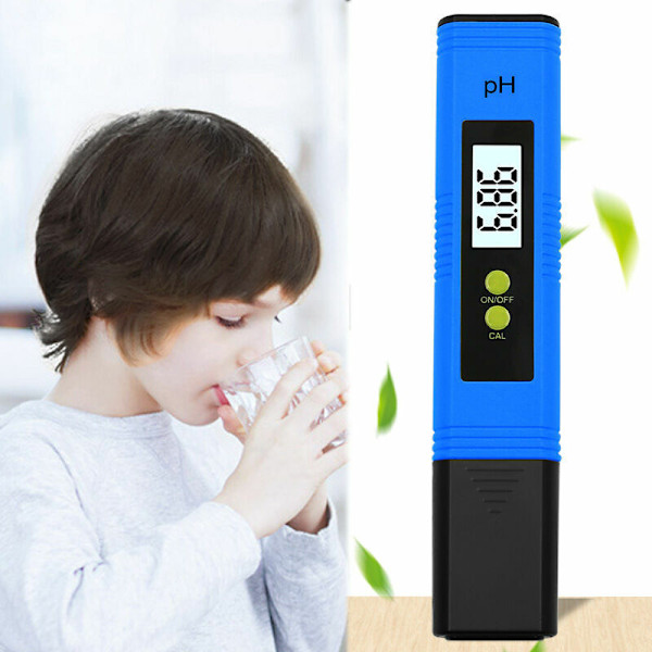 PH Digital mätare, Digital vattenkvalitetstestare LCD, 0.01 pH precision, mätområde för 0-14 pH, för dricksvatten, akvarier, hydroponik, simning