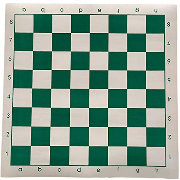 Grön - Schackmatta för tävling, rullbräda i syntetiskt läder, lätt och halkfri, schackmatta för barn och vuxna (storlek: 43*43cm).
