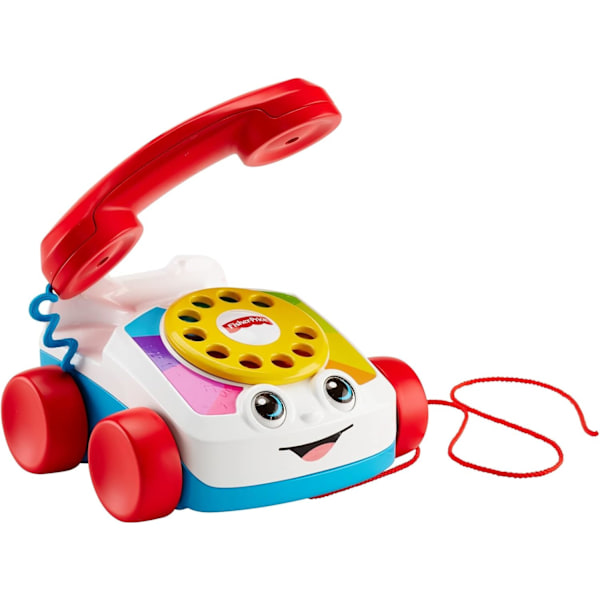 Pedagogisk leksak, simulerad telefon med roterande ratt och hjul