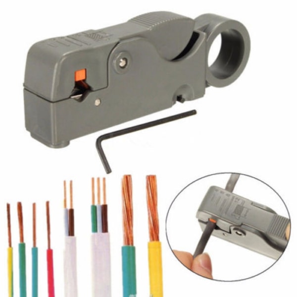 2 stk roterende koaksial koaksialkabelavstriper kutterverktøy for RG58 RG59/62 RG6 kabelavstriper
