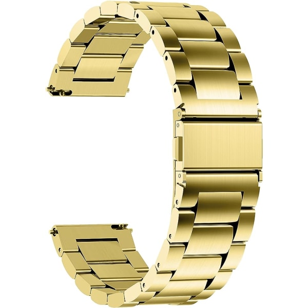 Klokkebånd kompatibelt med Samsung Garmin, klokkebånd 24 mm 22 mm 20 mm 19 mm 18 mm 16 mm 14 mm for kvinner menn rustfritt stål gull
