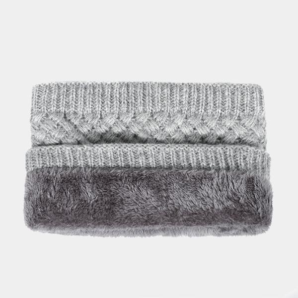 Halsduk Dam Höst och Vinter Randig Stickad Tjock Varm Halsduk Herr och Dam Utomhus Enfärgad Sammet Kalltålig Nackskydd