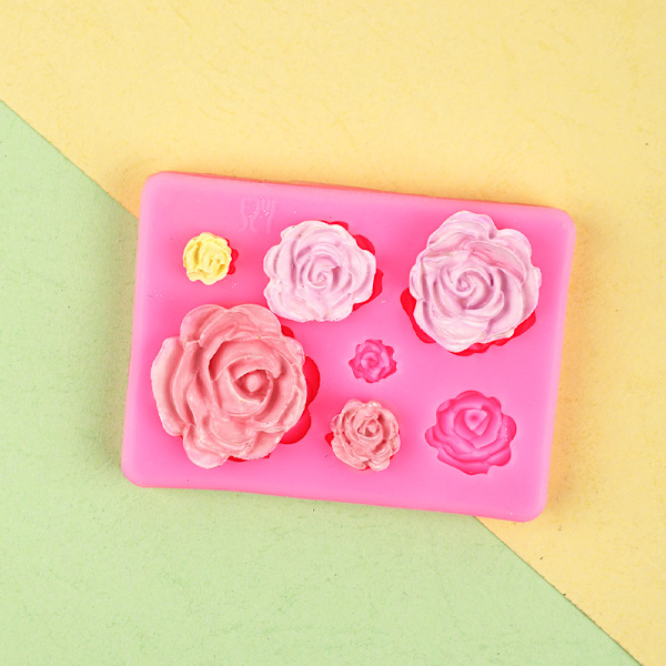 Rose Blomster silikoneforme Kage Chokoladeform bryllupskage Dekorationsværktøjer Fondant Sukkerkunst Kageforme