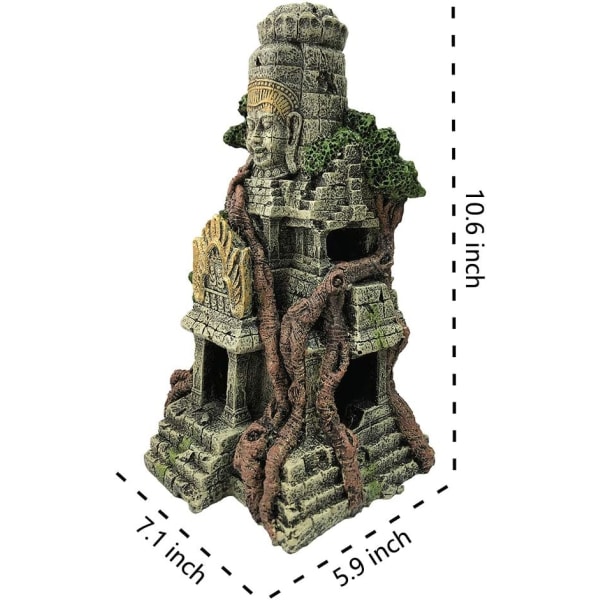 Stor Buddha-statue for akvariedekorasjon - Buddha-dekorasjon for fisketank