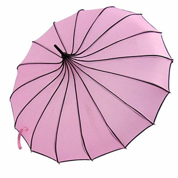 Avanceret fransk parasol - Hepburn Wind Hook vindafvisende solparaply (Pink)