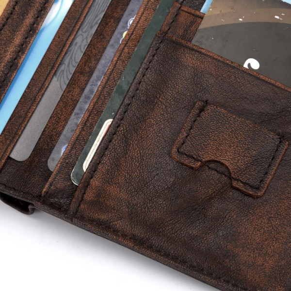 Retro miesten lompakko varkaudenesto RFID-lompakko (1 kpl)