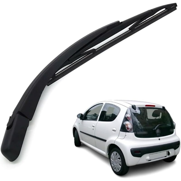 Bakre Torkararm och Torkarblad, Allväders Naturgummi Torkararmsats Kompatibel med Citroen C1 2005-2014