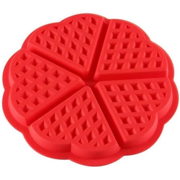 Vaffel bageform / Chokoladeform / Silikone bageværktøj / Runde røde non-stick muffinforme