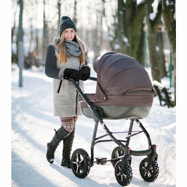 Barnevogn Fleece-hansker, Barnevogn Vanntett og Antifrys Ekstra Tykke Varme Hansker Vinter Barnevogn Hansker Flere Bruksområder