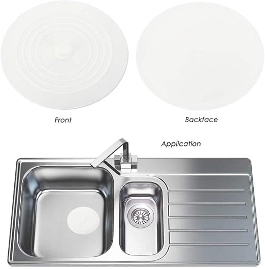 2-pack badpropp (vit och blå), universell 15 cm badpropp, diskbänkspropp, silikon diskbänkspropp, förhindrar läckage