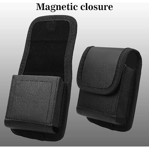 Svart magnetisk lukking, for Samsung Z Flip 4 (2022), Z Flip 3 belteveske, telefonhylster med belteklipshylster, metallklips