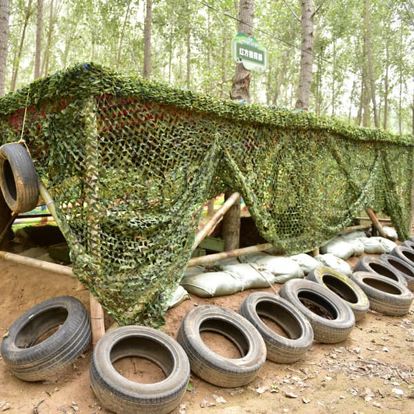 Camouflage solsejl - Beskyttelsesnet til udendørs camping 5*6m