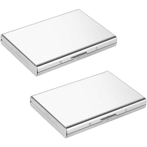 Metallkorthållarplånbok (silver), tunn rostfritt stål metall val