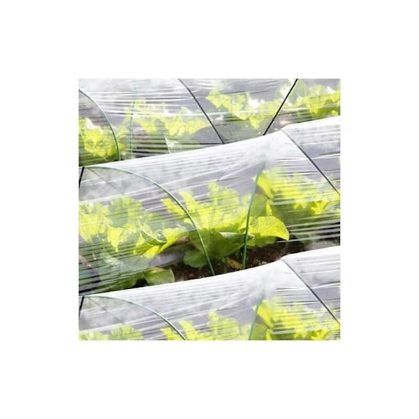 (2 m × 10 m) Belægning i havepolyethylen i transparent plastfilm til drivhus, egnet til drivhusplanter for at forhindre vind, frost og støv