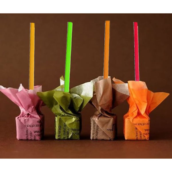 Set med 50 pinnar för lollipops och cake pops, papperspinnar för godis, bakverk, kakor, karameller