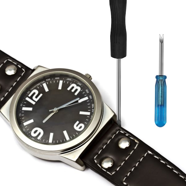 Skruvmejsel 2 st - klockarmband justering klockreparation verktyg 2,0 mm enkel huvud rå öra sats ta bort klockarmband