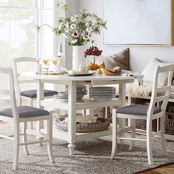 Stolskydd 6 st stolsdynöverdrag matsal stolsöverdrag, avtagbara tvättbara Jacquard elastiska stolsöverdrag för matsal (mörkgrå,