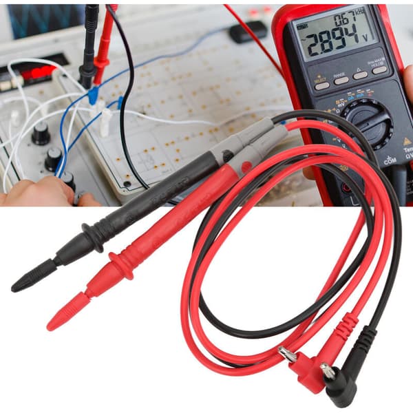 Multimeterprober, blødt silikone elektriker testsæt, testledninger, digital multimeter tester probe kabel UA12 20A