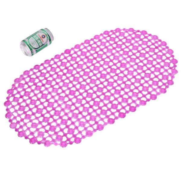 Non-Slip Bath Mat Non-Slip Bath Mat PVC Bath Mat Shower Mat with Suction Cup Washable Bath Mat for Baby Children Pink Red 66 * 37cm,