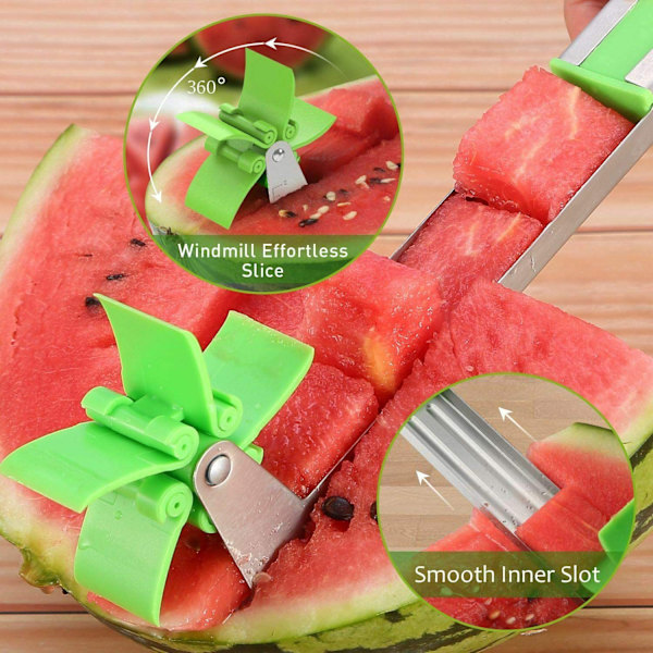 Rostfritt stål vattenmelon skärare blad hörn skärare frukt grönsak verktyg kök prylar
