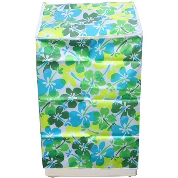 Skyddande överdrag för tvättmaskin toppmatad tvättmaskin torktumlare vattentät välmående blommönster 55×58×87cm