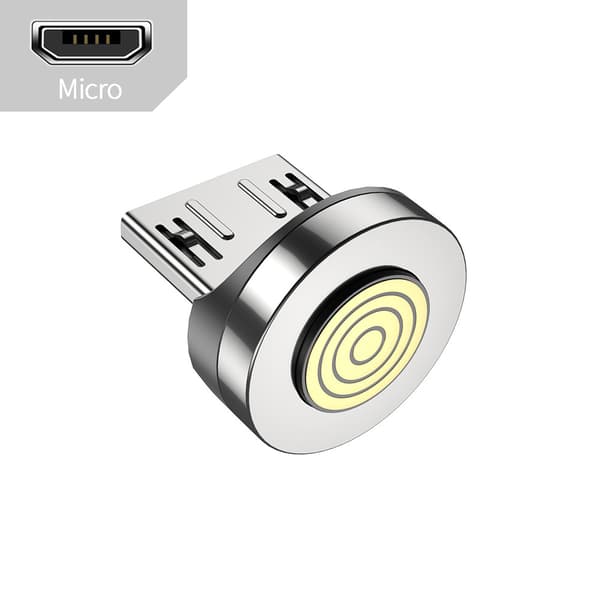 3-pack (3 Micro USB-spetsar) Micro USB-adaptrar - Magnetiska spetsar Magnetiskt huvud för magnetisk laddningskabel - Dammplugg för mobiltelefon