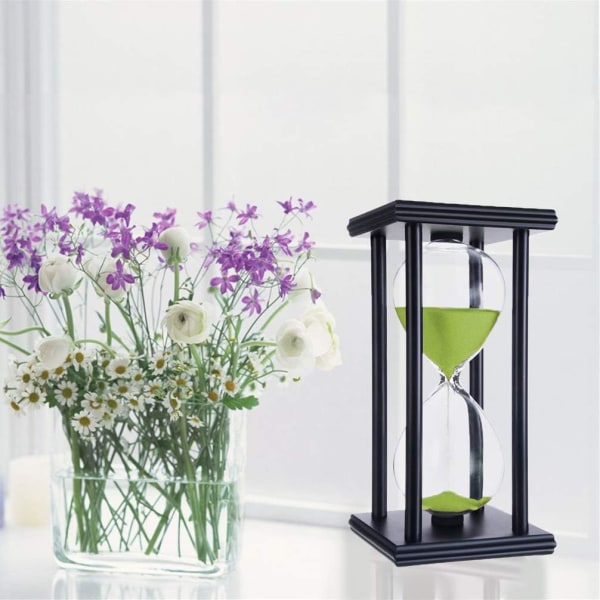 60 minuters timglas timer timglas skrivbordsdekor kontorsdekor vardagsrum soffbord skolspel timglas timer 60 minuter träram