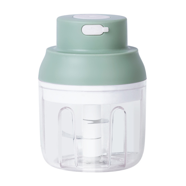 Grøn elektrisk hvidløgspresser Mini Crusher Holdbar Heavy Duty Cordless Chopper Mini Elektrisk Chopper Grøntsager Frugt Hvidløg Blendere
