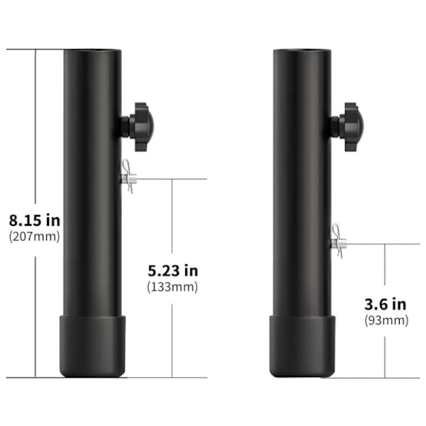 Bordbenforlængere til Klapborde til Bøjede og Lige Ben, Justerbare Bordbenforhøjere, til Højde (19,8 cm)