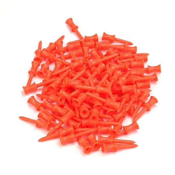 50-pack golftee, hållbara miljövänliga plastgolftee för golf, sport, golftricks (31 mm)