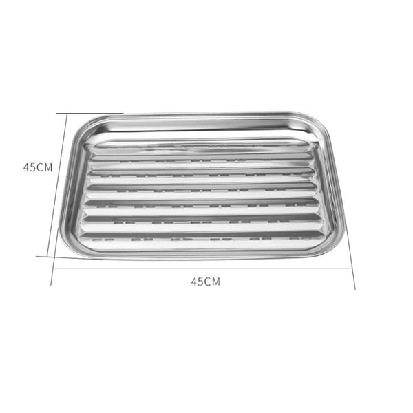 BBQ Grillkorg Set om 2 - Rostfria Grillkorgar - Grönsakskött Bakform Grill med Hål