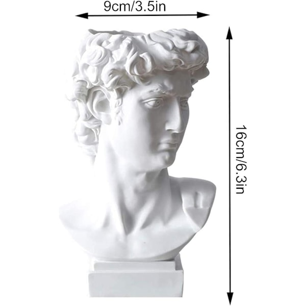 Blomsterarrangement Planter Buste Pot Planter Statue David Planter Håndlavet Skulptur Hoved Resin Planter Pen Holder Opbevaring til Hjem Have Dekoration