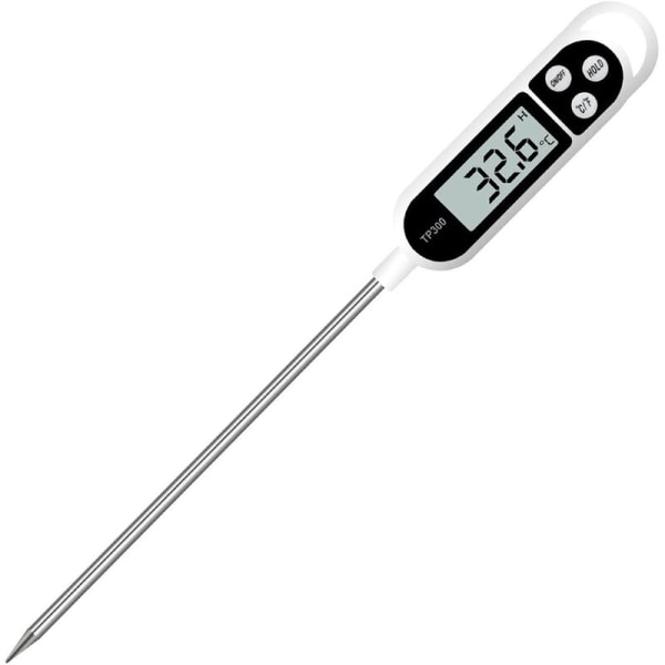 Digital Kitchen Thermometer Household Thermometer Oven Thermometer Cooking Thermometer, Long Probe, Corrosion Protection, °C/°F Switchable for Kitche