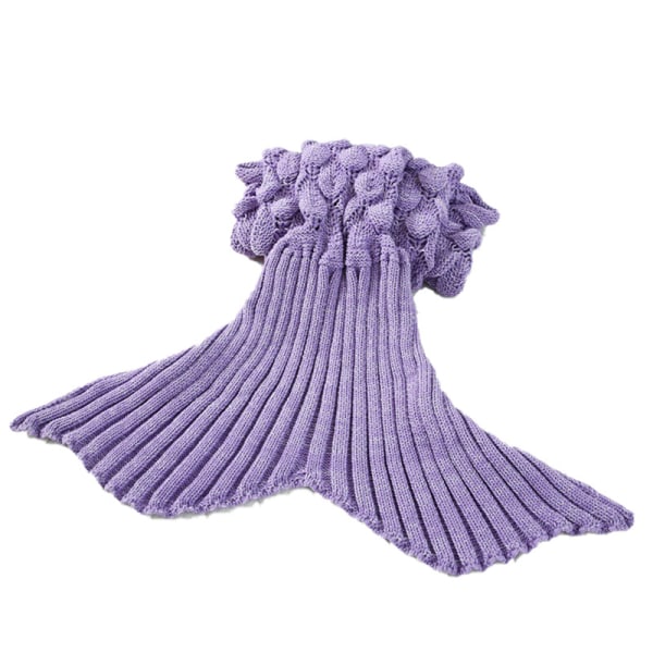 Mermaid Tail filt, mjuk virkad sovsäcksfilt för vuxna, sjöjungfrupresenter för flickor