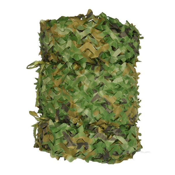Rektangulært skyggesejl i grønt camouflage mesh, 3x6m, camouflage design