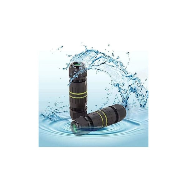 Vedenpitävä liitäntärasia / 3 kpl IP68 vedenpitävä kaapeliliitin / Ulkovaippaliitin / Max Ø10mm kaapeli / Säänkestävä ulkokäyttöön tarkoitettu kaapelin pistorasia (