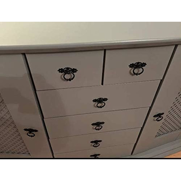 4 stk. sorte antikke skap dør skuffer skap ring trekk håndtak retro knott