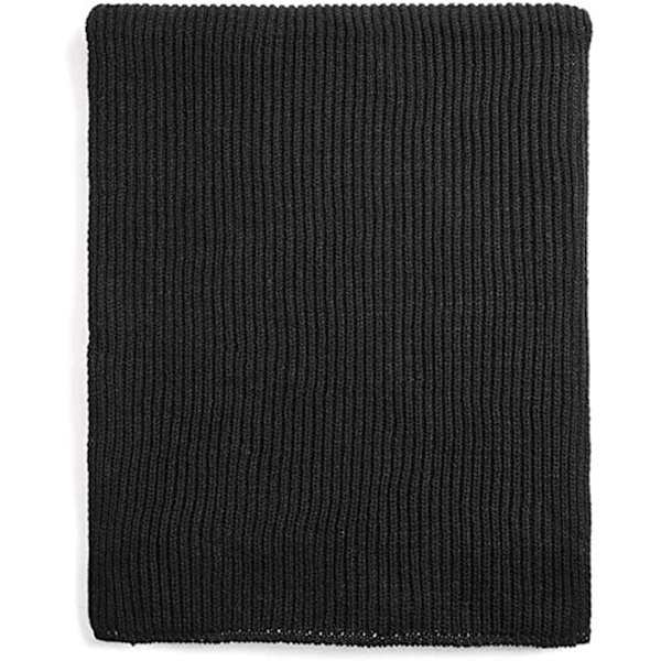 Varm höst- och vinterscarf, unisex enfärgad vinterhals varm stickad garnscarf 180cm