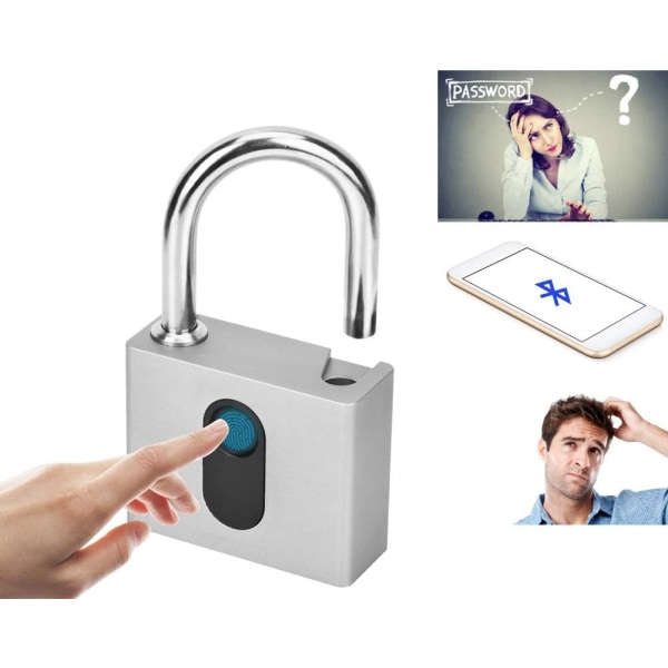 Smart fingeravtryckslås, intelligent dörrlås elektronisk fingeravtrycksidentifiering nyckellös säkerhet vattentät stöldskyddslås