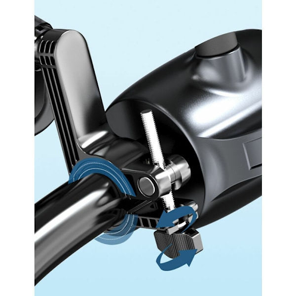(Svart) telefonholder for sykkel, smarttelefonholder for motorsykkel, svingbar 360 grader