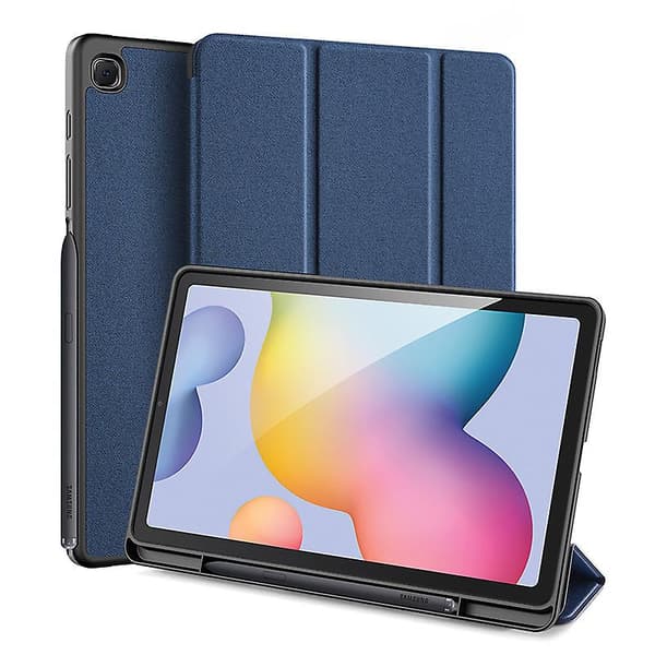 Fodral för Samsung Galaxy Tab S6 Lite Case Ultra Thin Smart Cover med pennhållare Auto Wake Blå