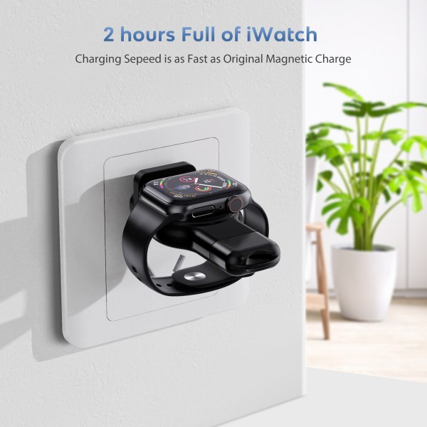 2-i-1-klokkelader som passer til Apple Watch 7/6/5/4/3/2 generasjon universell lader