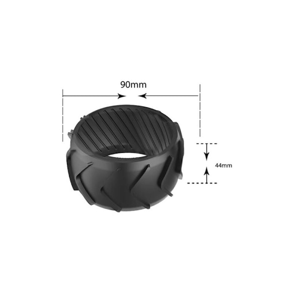 Passer til Worx robotgressklipper forhjul, svart gummi navkapsel, M500, M700, S300, M1000, M700 Plus