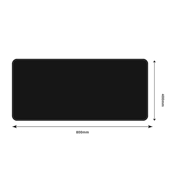 Skrivbordsunderlägg, PU-läder skrivbordsunderlägg, musmatta, reptålig skrivbordsskydd, vattentätt skrivbordsunderlägg för kontor och hem (80cm x 40cm, svart)
