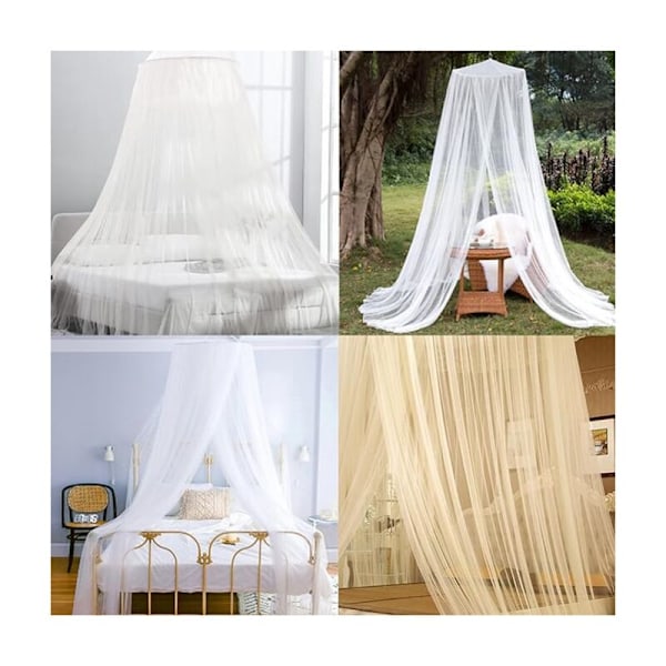 Myggnät för säng, sänghimmel, myggnät för enkelsäng/dubbelsäng, myggnät för vuxensäng/flicka/baby/barn, universellt myggnät för King size w