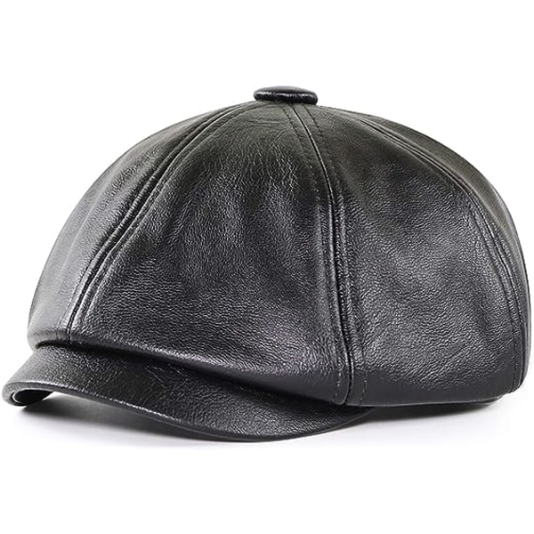 Menn Beret Hat Gatsby Flat Leather Newsboy Caps
