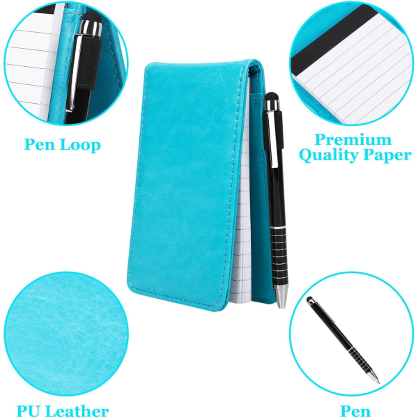 Multifunktions Pocket Planner A7 Pu Läder Notepad Notebook, Mini